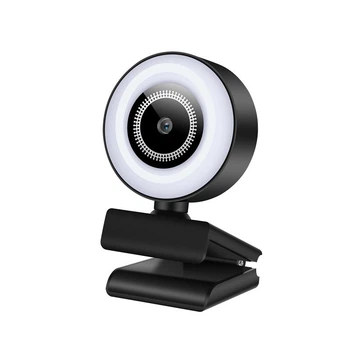 Вебкамера 4K UHD L502 з автофокусом, кільцевим LED-підсвічуванням та сенсорним керуванням для ПК та ноутбука
