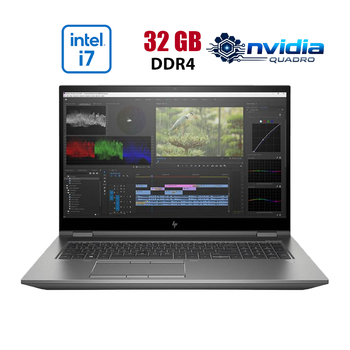 Мобильная рабочая станция HP ZBook Fury 17 G8 / 17.3" (1920x1080) IPS / Intel Core i7-11850H (8 (16) ядер по 2.1 - 4.8 GHz) / 32 GB DDR4 / 512 GB SSD / nVidia RTX A3000, 6 GB GDDR6, 192-bit / WebCam б/у