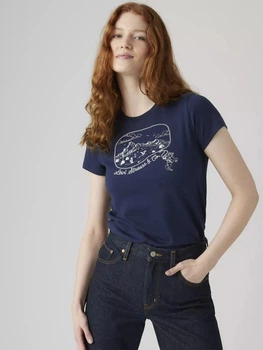Футболка хлопковая женская Levi's 377725340 S Синяя (1160255576)