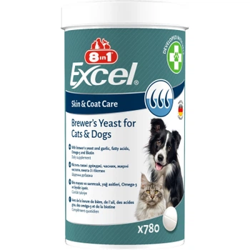 Витамины для собак 8in1 Brewers Yeast пивные дрожжи с чесноком для кожи и шерсти 780 шт (4048422184102)