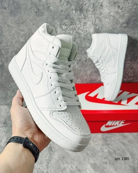 Кросівки чоловічі NK Jordan Retro 1 Hight 42 (26.5 см) Full White (арт 1385)