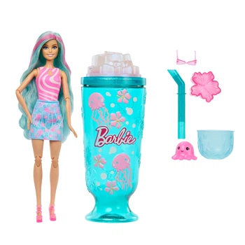 Кукла Barbie Pop Reveal Морской слаш бирюзовый стаканчик (JKF62)