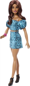 Лялька Barbie Модниця у бірюзовому вбранні з анімалістичним принтом (JJN63)