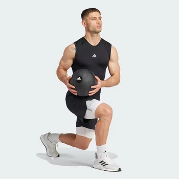 Чоловічі компресійні тренувальні шорти adidas TECHFIT Білі-L