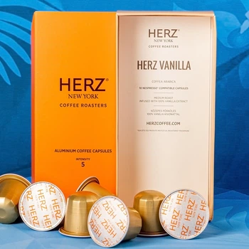 Капсульна кава HERZ New York Vanilla, 10 капсул (сумісні з Nespresso)