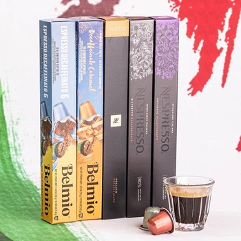 Набор капсул Belmio Decaffeinato без кофеина, совместимые с Nespresso Original, 50 шт.