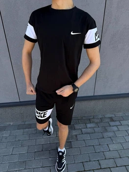 Костюм чоловічий шорти і футболка Nike і 2 пари шкарпеток чорний XXL