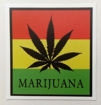 Стикер этикетка наклейка самоклейка XXX +18 Marijuana (6см х 6см)