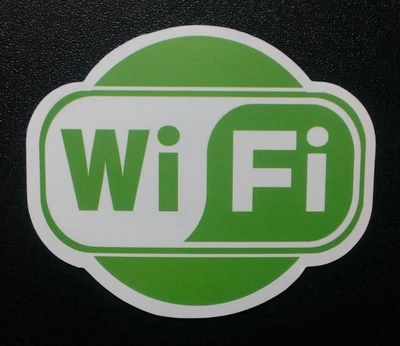 Стикер етикетка-наклейка самоклейка Wi-Fi 2 (7,5 см х 6,5 см)