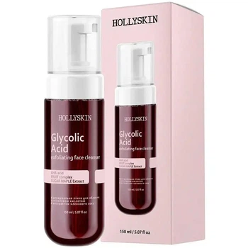 Відлущувальна пінка для обличчя з екстрактом кленового сиропу Hollyskin Glycolic Acid, 150 мл (4823109701229)