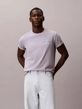 Футболка бавовняна довга чоловіча Calvin Klein 4RF835G(Lilac Gray) M Лілова (199155934473)