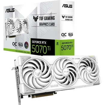 Видеокарта Asus TUF Gaming GeForce RTX 5070 Ti White OC (TUF-RTX5070TI-O16G-WHITE-GAMING)