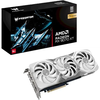 Видеокарта Acer Radeon RX 9070 XT Predator BiFrost OC White (DP.Z4FWW.P02)