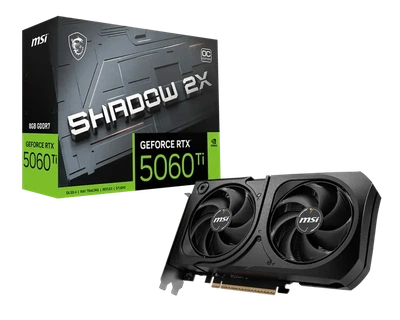 Видеокарта MSI GeForce RTX 5060 Ti SHADOW 2X OC PLUS (RTX 5060 Ti 8G SHADOW 2X OC PLUS)