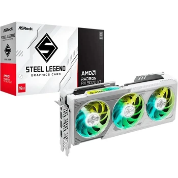 Видеокарта ASRock Radeon RX 9070 XT Steel Legend (RX9070XT SL 16G)