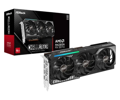Видеокарта ASRock Radeon RX 9070 Challenger (RX9070 CL 16G)