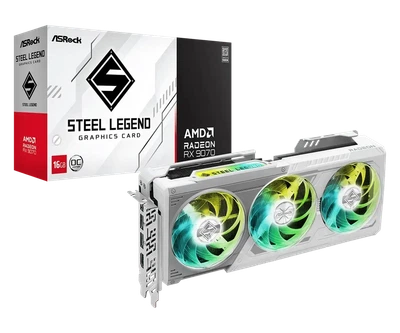 Видеокарта ASRock Radeon RX 9070 Steel Legend OC (RX9070 SL 16GO)