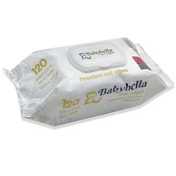 Серветки вологі для дітей гіпоалергенні BABYBELLA 120шт/уп Stenson EG-1000086
