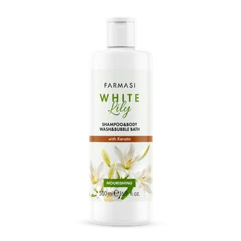 Шампунь, гель для душу та піна для ванни 3в1 White Lily, Farmasi 500 мл
