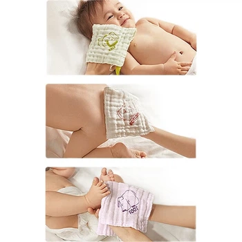Слюнявчик детский Babycare, марлевый, 6 шт, 4 слоя, 30*30 см