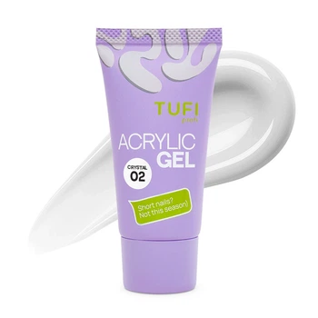 Акригель для наращивания ногтей TUFI profi №02 Crystal 30 г