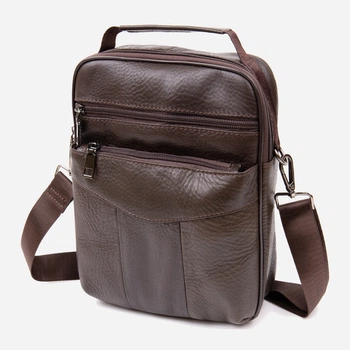 Сумка планшет через плече чоловіча з натуральної шкіри Vintage leather-20394 Коричнева