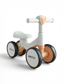 Детский толокар беговел музыкальный Xinbaodi Baby Go 169 возраст от 1 года White-Brown