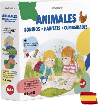Інтерактивна гра FABA+ Animales Тварини: звуки середовище існування цікаві факти іспанська версія 96 запитань 4 - 6 років (SKU-228)