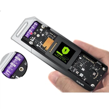 Корпус для SSD DOCKCASE, M.2 NVMe, портативный, с дисплеем