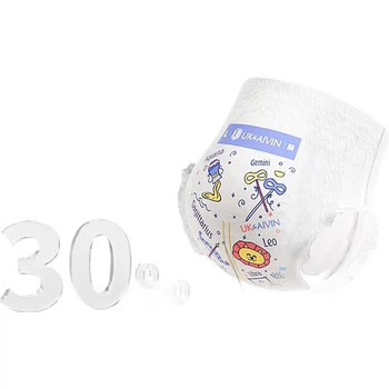 Підгузки Aiweier AlvinUK Royal Ultra-Thin Breathable Pull-Up, розмір L, 44 штуки, швидкопоглинаючі, сухі, не задушливі, еластичні, нічні підгузки