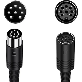 Мікрофонний кабель Yeren YR-SL813 8-контактний штекер - гніздо 5 м Black