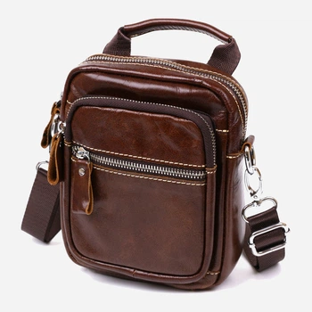 Сумка на пояс бананка чоловіча з натуральної шкіри Vintage leather-20478 Коричнева