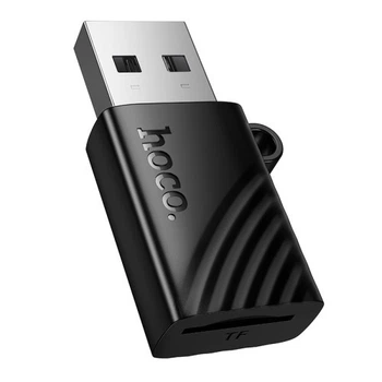 Перехідник HOCO HB53 USB TF card reader 2.0 Black