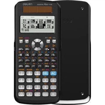 Калькулятор научный Deli JD991CN с двойным питанием для школы и экзаменов черный