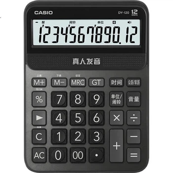 Калькулятор Casio Voice музыкальный обсидиановый черный металлический корпус DY-120