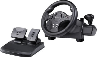 Ігрове кермо Defender Rager PC/PS/Xbox/Switch pedals Black (4745090827736)
