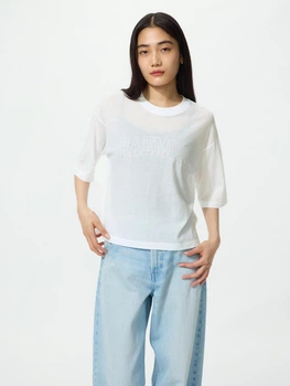 Футболка хлопковая женская Uniqlo 740213615 2XL Белая (1159968082)