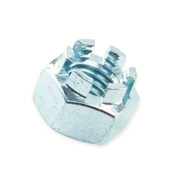 Гайка М14 корончатая 8кл цинк (ст.шаг 2,0) Metalvis