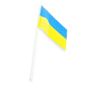 Флажок "Ураїна" (ткань нейлон) без присоски (12см*18)