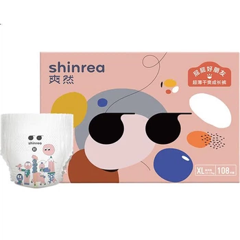 Подгузники-трусики Shinrea Butt Friends XL 108 шт, ультратонкие, дышащие