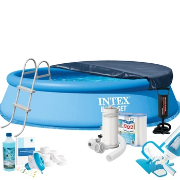 Надувной бассейн MaxPro Intex Easy Set полный комплект, 396х84 см (IP-175918)