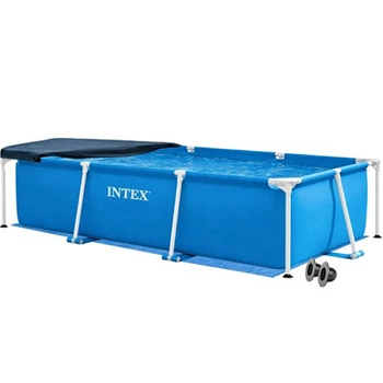 Детский каркасный бассейн Intex Metal Frame, с подстилкой и тентом, 300х200х75 см (IP-175900)