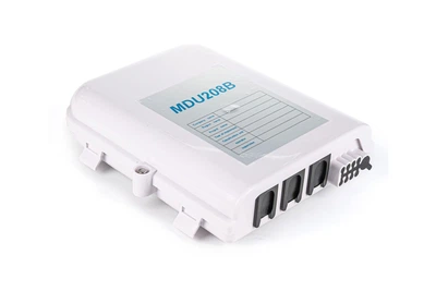 Бокс оптичний RCI MDU 208B (IP54, зовнішній на 3 кабельні вводи, 8 виводів для FTTH патчкордів)