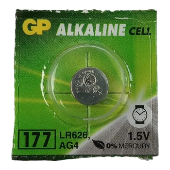 Батарейка таблетка щелочная 1.5V 177/LR626 блистер GP