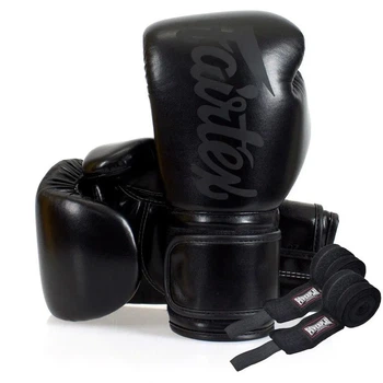 Боксерські рукавиці Fairtex мікрофібра 16 унцій чорні