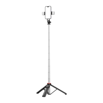 Штатив Hurtel WC13YDS телескопический 1.3м с двойной лампой и держателем для телефона Черный (5907769360619)