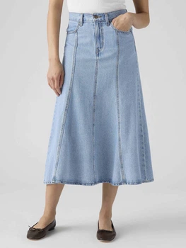 Юбка джинсовая миди осенняя женская Levi`s 575265176 24 Голубая (1160265327)