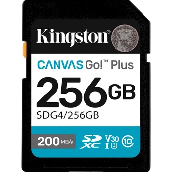 Карта памяти Kingston Canvas Go! Plus SD 256GB UHS-I U3 V30 (SDG4/256GB)