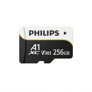 Карта памяти PHILIPS microSDXC 256GB UHS-I U3 V30 A1 + SD-адаптер (FM23TF-K)