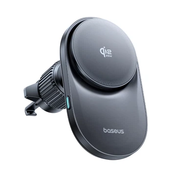 Автодержатель Baseus PrimeTrip VC2 Pro с зарядкой Qi2.2 с вентилятором на дефлектор Black (6942521201426)